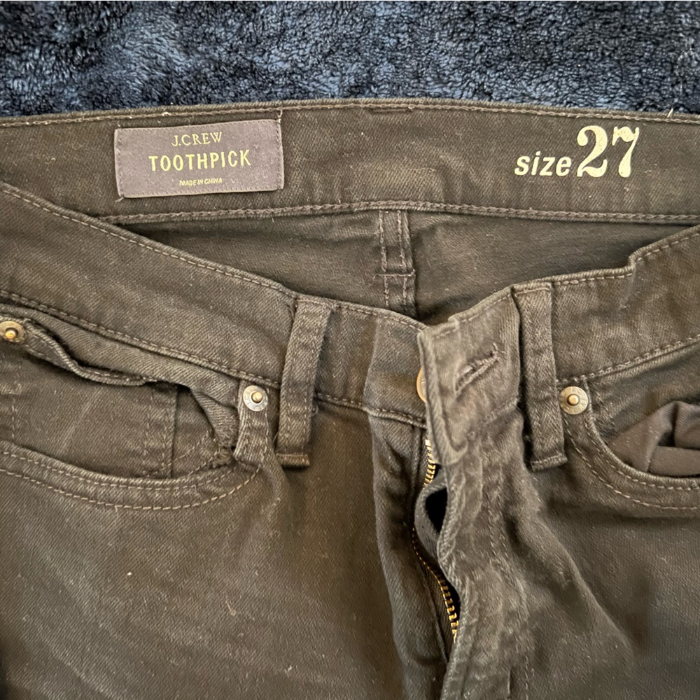 J Crew Toothpick ankle jeans (distressed)